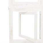 vidaXL Cloison de séparation 4 panneaux blanc bois de paulownia massif
