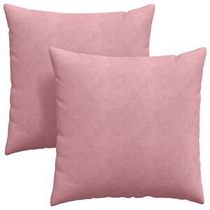 vidaXL Coussins de canapé 2 Pièces Rose 80 x 80 cm