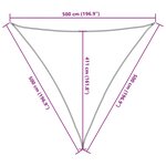 vidaXL Voile d'ombrage 160 g/m² Marron 5x5x5 m PEHD