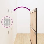 vidaXL Tête de lit murale Gris 146 5x3x110 cm Bois massif de pin