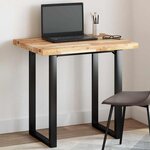 vidaXL Dessus de table rectangulaire 80x60x4 cm bois massif d'acacia