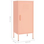 vidaXL Armoire de rangement Rose 42 5x35x101 5 cm Acier