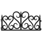 vidaXL Bordures de pelouse 17 Pièces Noir 10 m PP