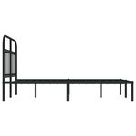 vidaXL Cadre de lit métal avec tête de lit noir 120x190 cm