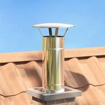 vidaXL Extension de Conduit Argent 35 x 35 x 65 cm Acier inoxydable