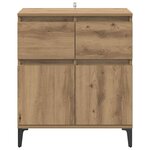 vidaXL Buffet Chêne artisanal 60 x 35 x 70 cm Bois d'ingénierie et fer
