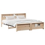 vidaXL Cadre de lit Marron 200 x 200 cm Bois d'ingénierie