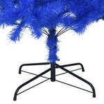 vidaXL Sapin de Noël artificiel avec support bleu 180 cm PVC