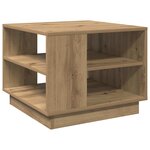vidaXL Table basse chêne artisanal 55x55x42 cm bois d'ingénierie