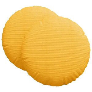 vidaXL Coussins de siège 2 Pièces Jaune clair Ø 60 cm