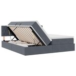 vidaXL Lit de rangement LED avec matelas Gris foncé 180 x 200 cm