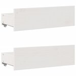vidaXL Lit bibliothèque sans matelas blanc 75x190cm bois de pin massif