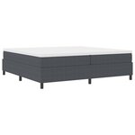 vidaXL Cadre de lit plateforme Gris foncé 200 x 200 cm tissu