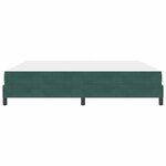 vidaXL Lit boxspring avec matelas Vert foncé 200 x 200 cm Velours