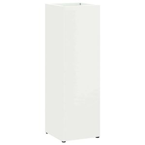 vidaXL Porte-parapluie Blanc 15 5 x 15 5 x 49 cm Métal