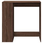 vidaXL Table de bar avec étagères chêne marron bois d'ingénierie