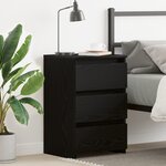 Table de chevet vidaXL noire en chêne  40x35x62 5 cm en bois conçu
