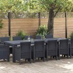 vidaXL Ensemble de salle à manger de jardin avec coussins 13 Pièces