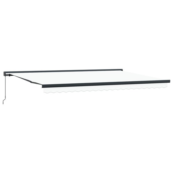 vidaXL Auvent Rétractable Blanc 500 × 300 cm Tissu  Métal