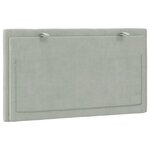 vidaXL Coussin de tête de lit gris clair 80 cm velours