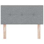 vidaXL Tête de lit avec tête de lit Gris clair 90 cm tissu