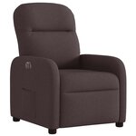 vidaXL Fauteuil inclinable électrique Marron foncé Tissu