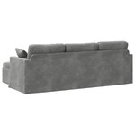 vidaXL Canapé Gris foncé 198 x 134 x 80 cm Velours