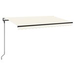 vidaXL Auvent automatique avec capteur de vent et LED 450x300 cm Crème