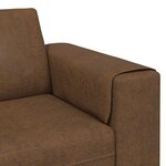 vidaXL Ensemble de Canapés Marron Cuir suédé faux