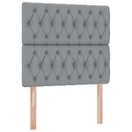 vidaXL Lit avec rangement et matelas Gris clair 90 x 200 cm Polyester