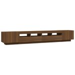vidaXL Ensemble de meubles TV avec lumières LED 3 Pièces Chêne marron