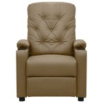 vidaXL Fauteuil inclinable Cappuccino Similicuir