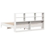 vidaXL Lit bibliothèque sans matelas blanc 200x200 cm bois pin massif
