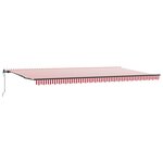 vidaXL Auvent Rétractable Automatic de   rayé rouge et blanc 600 x 350 cm