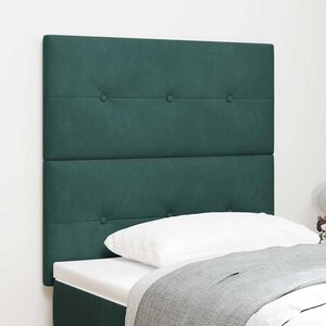 vidaXL Tête de lit LED avec des lumières à LED Vert 90 cm Polyester