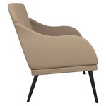 vidaXL Banc Cappuccino 110x76x80 cm Similicuir