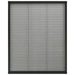 vidaXL Moustiquaire plissée pour fenêtre Aluminium Anthracite 80x100cm