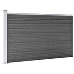 vidaXL Ensemble de panneau de clôture WPC 526x105 cm Noir