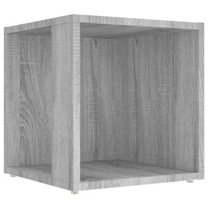 vidaXL Table d'appoint Sonoma gris 33x33x34 5 cm Bois d'ingénierie
