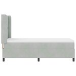 vidaXL Lit à Ressorts avec Matelas LED Gris clair 80 x 200 cm Velours