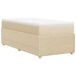 vidaXL Sommier à lattes de lit avec matelas Crème 90x200 cm Tissu