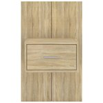 vidaXL Table de chevet murale Chêne sonoma