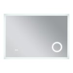 Miroir décoration moderne design LED Scafa pour salle de bain avec loupe 3 fois 70 x 100 cm blanc 03_0010171