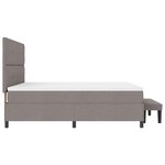 vidaXL Lit à ressorts avec matelas Taupe 180 x 200 cm tissu