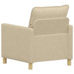 vidaXL Canapé Crème 76 x 81 x 87 5 cm Tissu