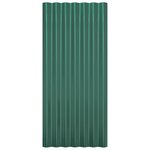 vidaXL Panneaux de toiture 36 Pièces Acier enduit de poudre Vert 80x36 cm