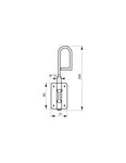 THIRARD - Verrou baïonette  platine  12x200mm  zingué