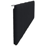 vidaXL Coussin de tête de lit noir 200 cm tissu