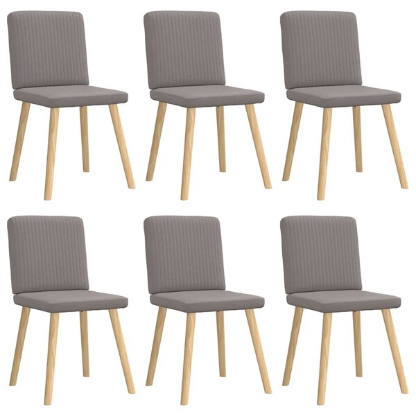 vidaXL Chaises à manger lot de 6 taupe tissu