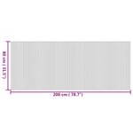 vidaXL Tapis rectangulaire naturel 80x200 cm bambou